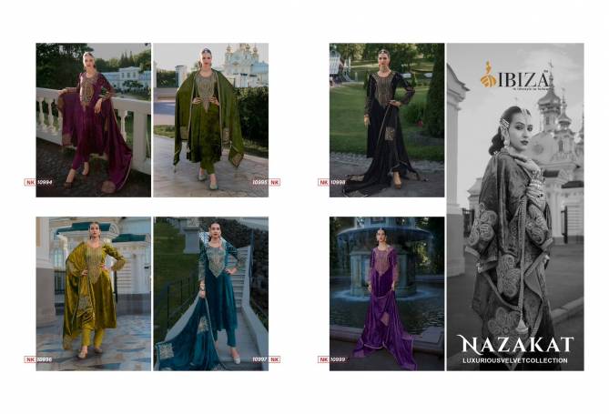 Nazakat 10994 Series By Ibiza Designer Velvet Salwar Kameez Wholesalers In Delhi
